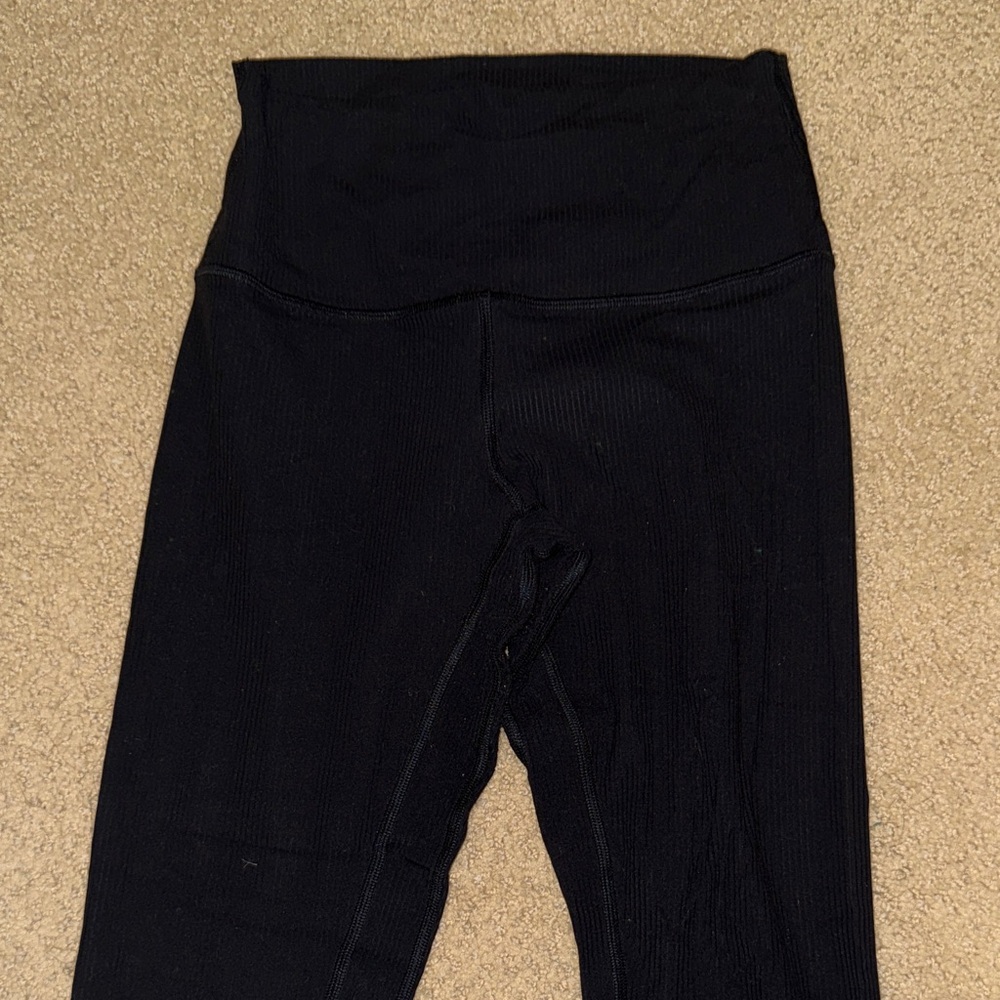 lululemon athletica Ribbed Align Black Leggings 25 in